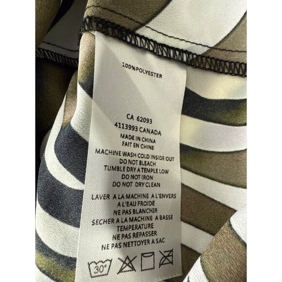 Alison Sheri Womens Zebra Print Long Sleeve Button-Up Blouse S/P - Picture 6 of 10